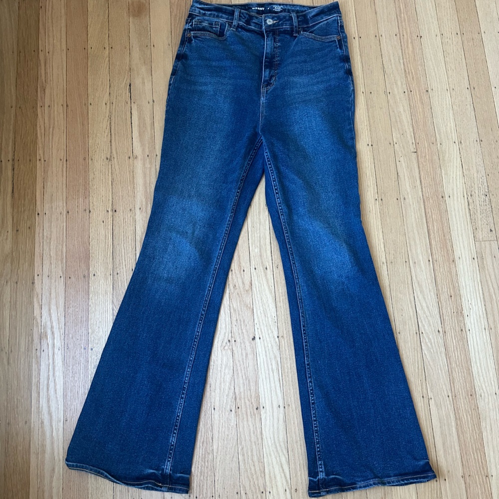 Old Navy Blue Flare Wide Leg Jeans
